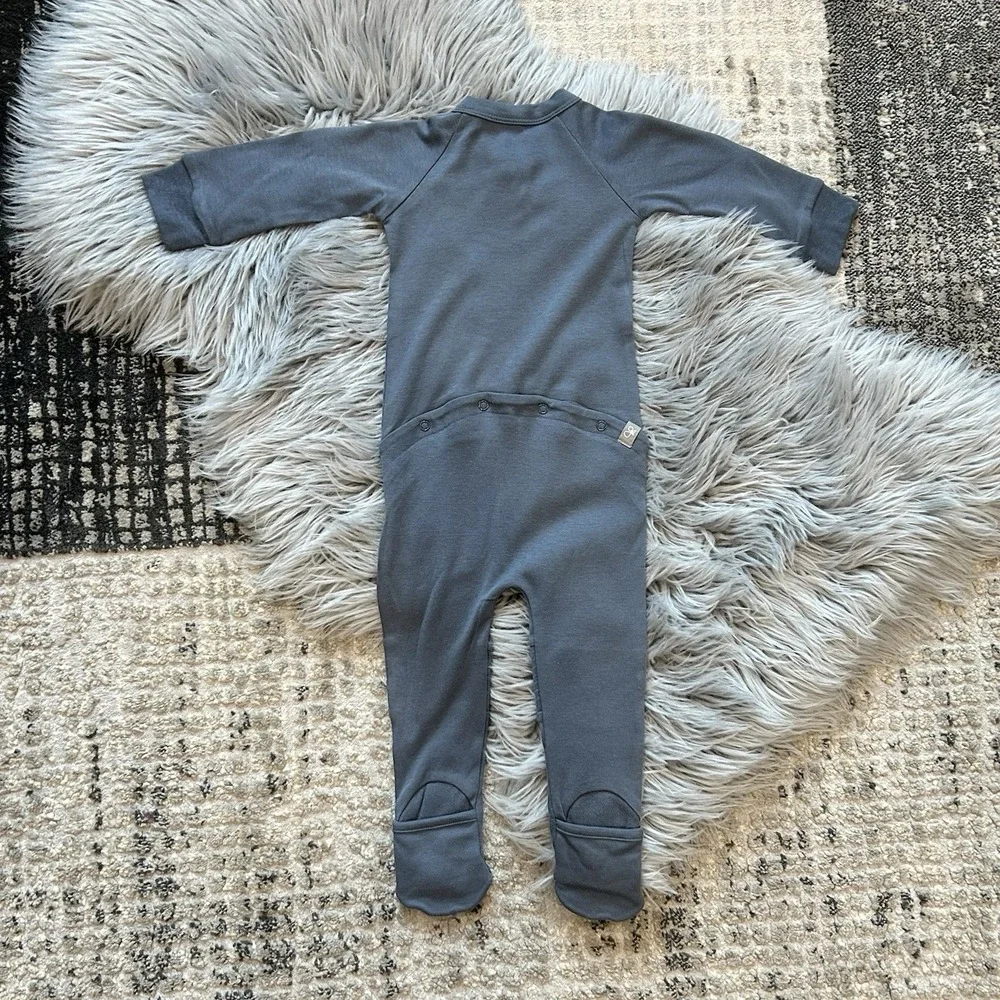 Goumi Kids Grow With You Loose Fit Zippy In Midnight Bamboo Jumpsuit Size 12-18m